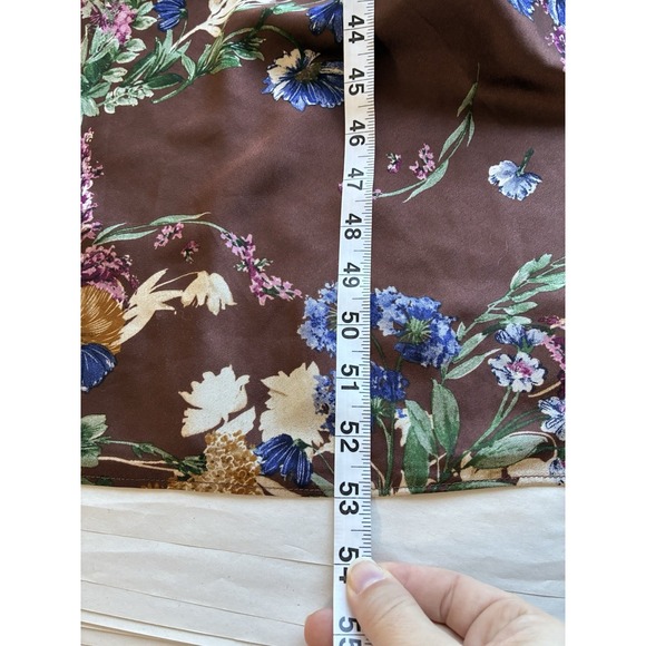 Good Luck Gem Slip Maxi Dress With Black Lace Sz M Brown Floral Y2K Dark Fairy - Picture 11 of 12